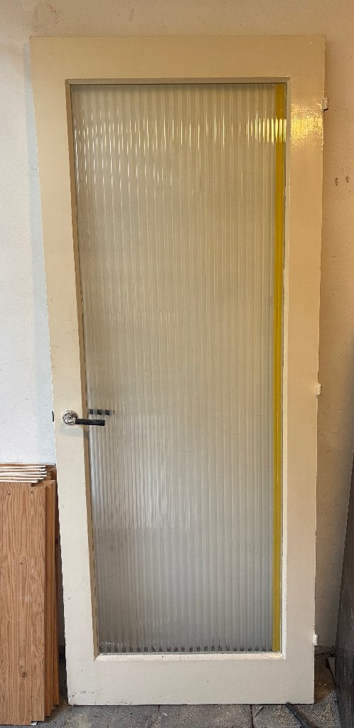 Deur met glas - gratis op te halen, Ophalen, Gebruikt, 80 tot 100 cm, Binnendeur
