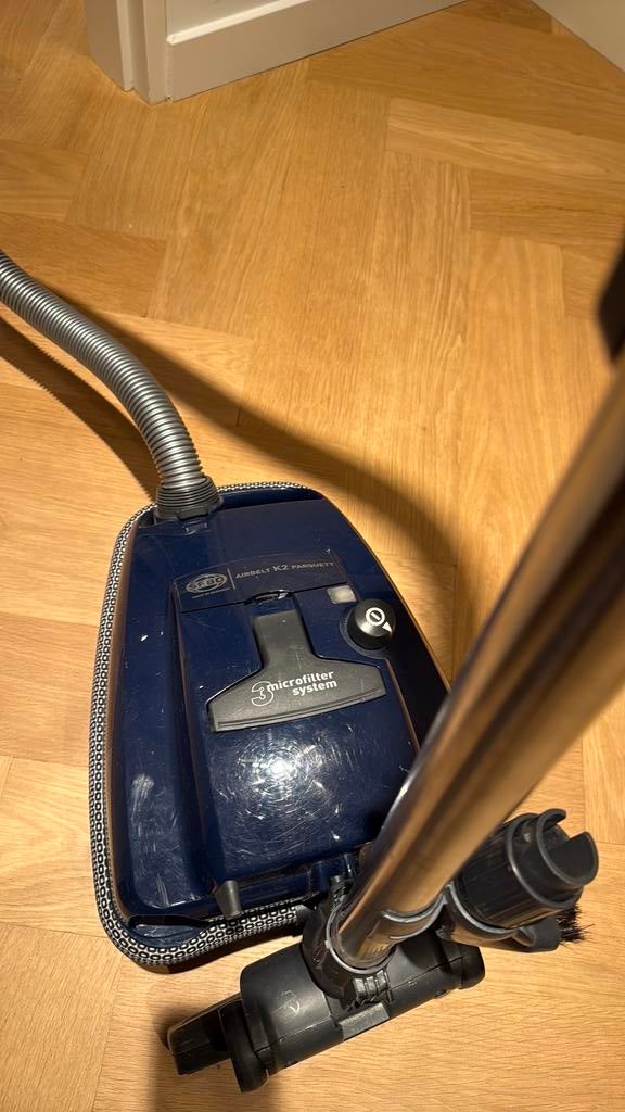 SEBO Airbelt K2 Parquett stofzuiger blauw, Witgoed en Apparatuur, Stofzuigers, Ophalen, Zo goed als nieuw