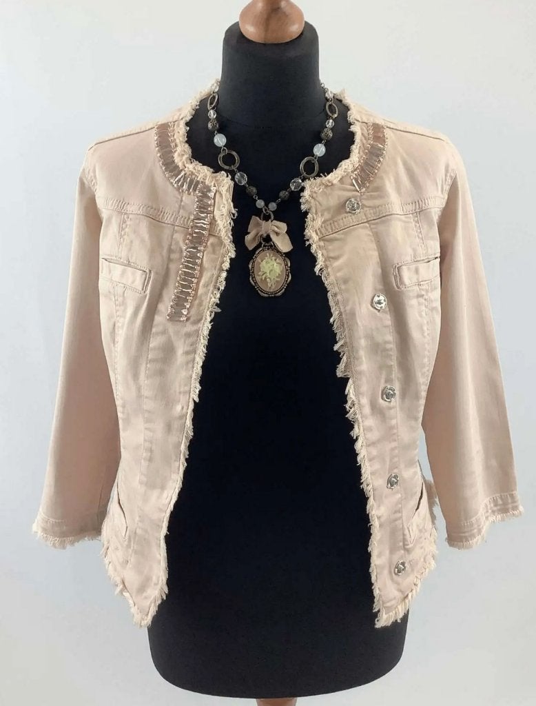 Nieuw: Liu Jo Jeans jasje roze-beige; geschikt voor mt 36/38, Liu Jo, Beige, Nieuw, Ophalen of Verzenden