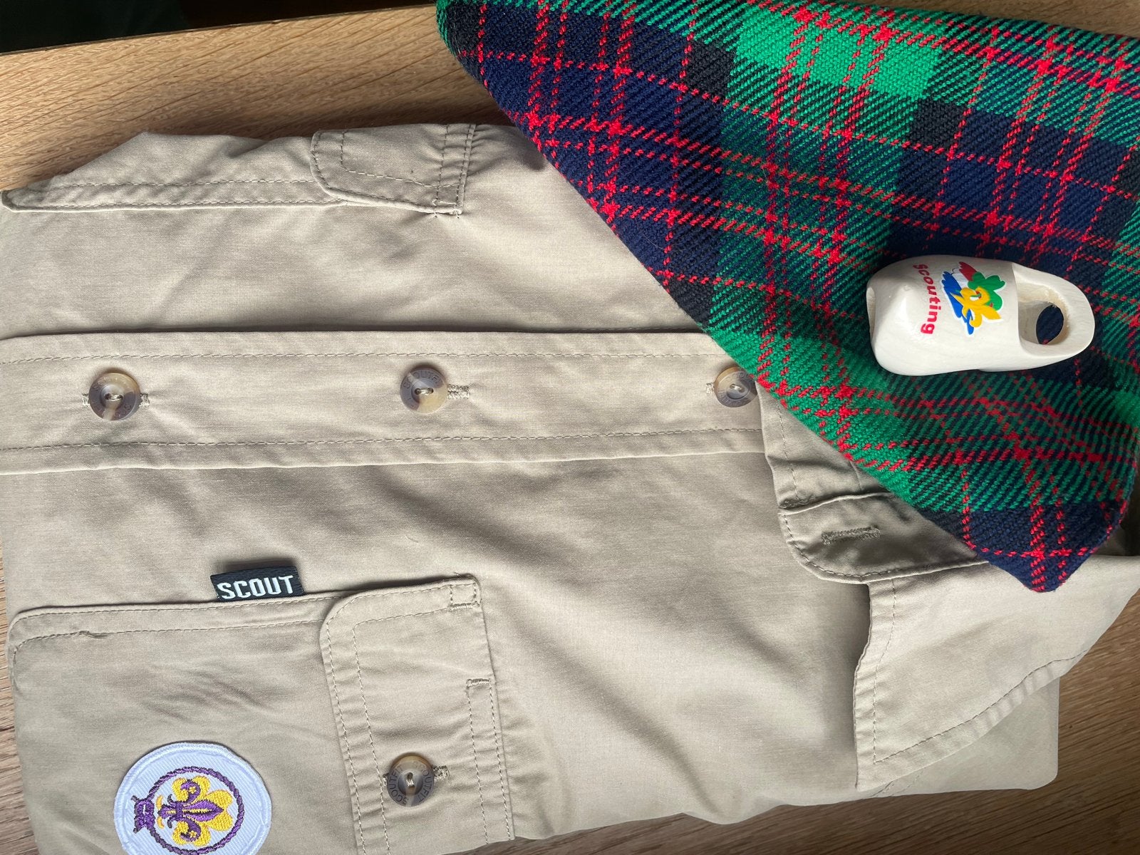 ScoutFit Scoutsblouse maat 158 met das en dasklompje, Ophalen of Verzenden, Kleding