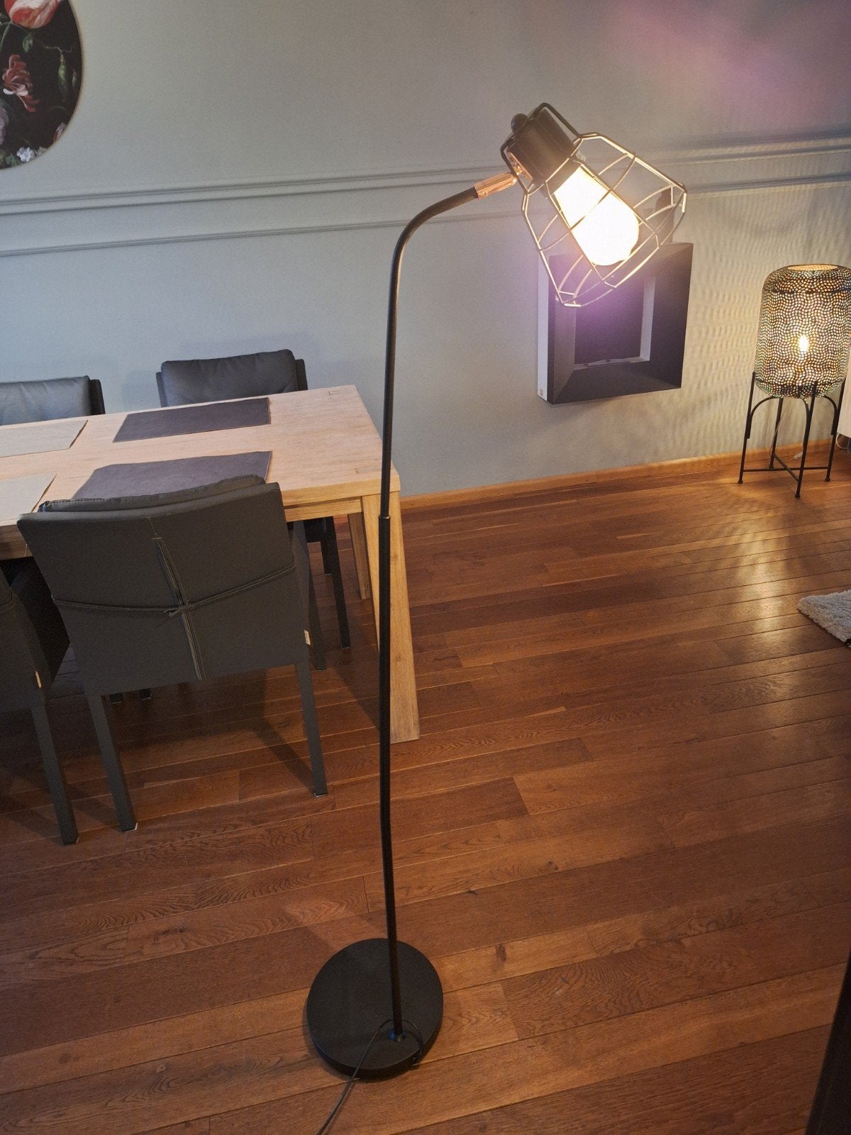 moderne staande lamp, Ophalen, E27 (groot), Zo goed als nieuw, Metaal