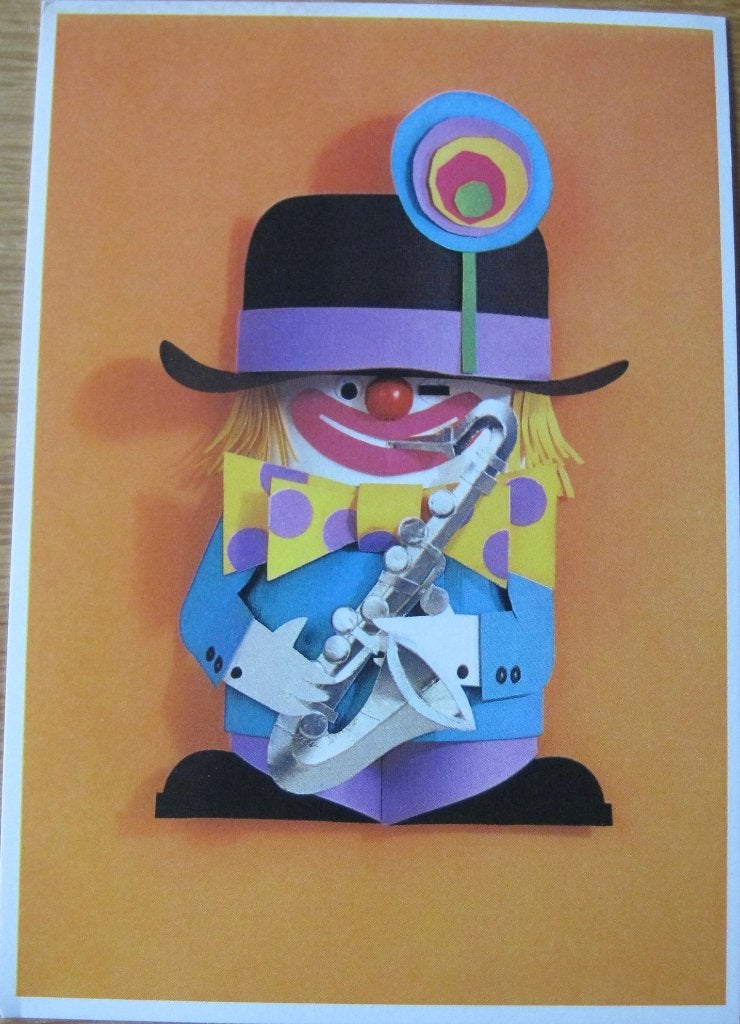 voor het kind - clown met saxofoon - 1976 - nieuw, Verzenden, 1960 tot 1980, Ongelopen, Overige thema's