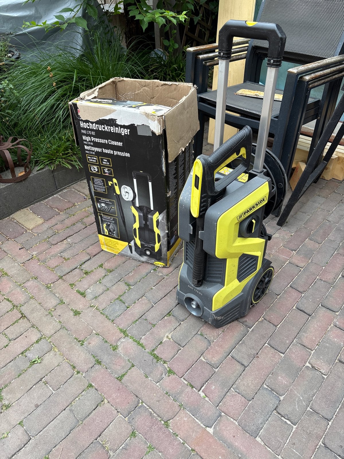 Parkside Hogedrukreiniger PHD 170 B2 (zonder slang/lans), Ophalen, Gebruikt, Elektrisch, Met regelbare waterdruk
