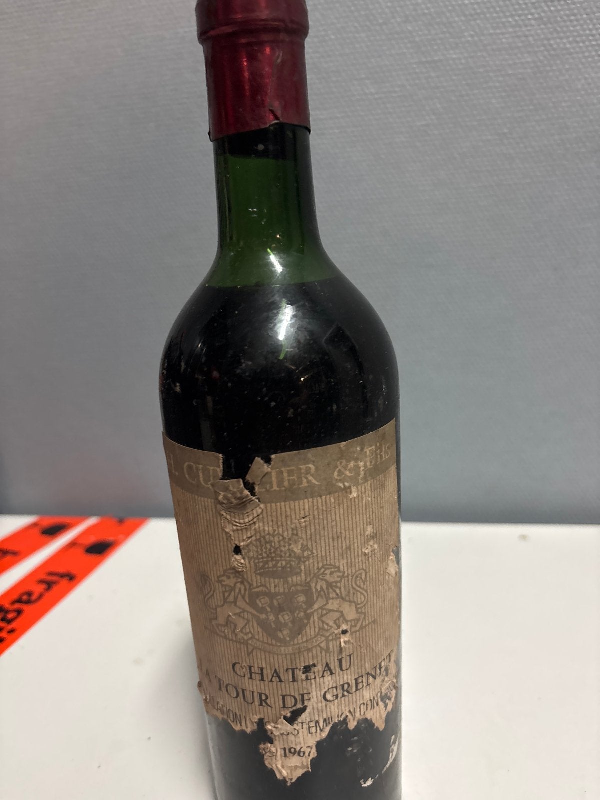Château La Tour de Grenet 1967 - Vintage Rode Wijn, Ophalen, Gebruikt, Frankrijk, Rode wijn