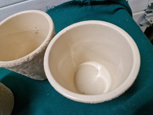 Bloempotten 3 stuks creme ruw, Ophalen of Verzenden, 'T Olde Gre-j, Info@toldegrej.nl, Endepoelstraat 20f Didam