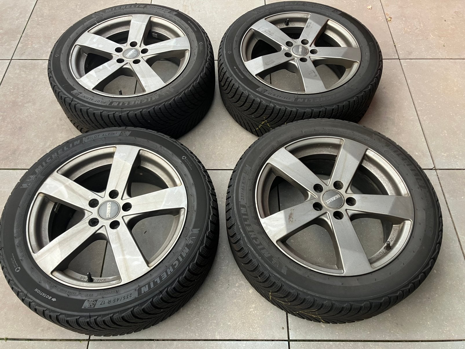 Te koop: Michelin winterbanden op lichtmetalen velgen, Ophalen of Verzenden, Gebruikt