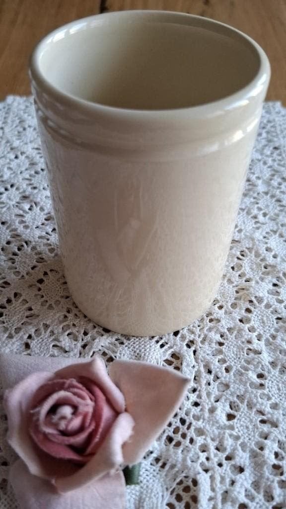 Creme brocante jam / zalf potje, Ophalen of Verzenden