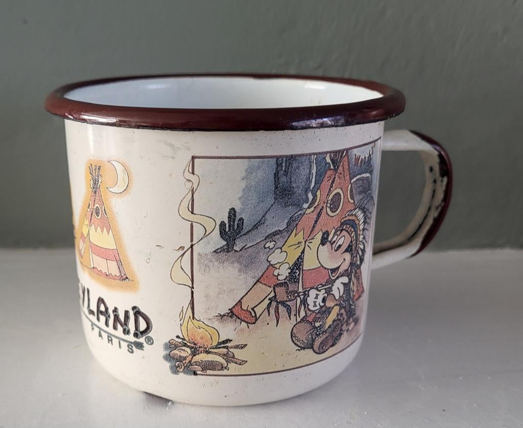 Te koop emaille Disney beker, Antiek en Kunst, Ophalen of Verzenden