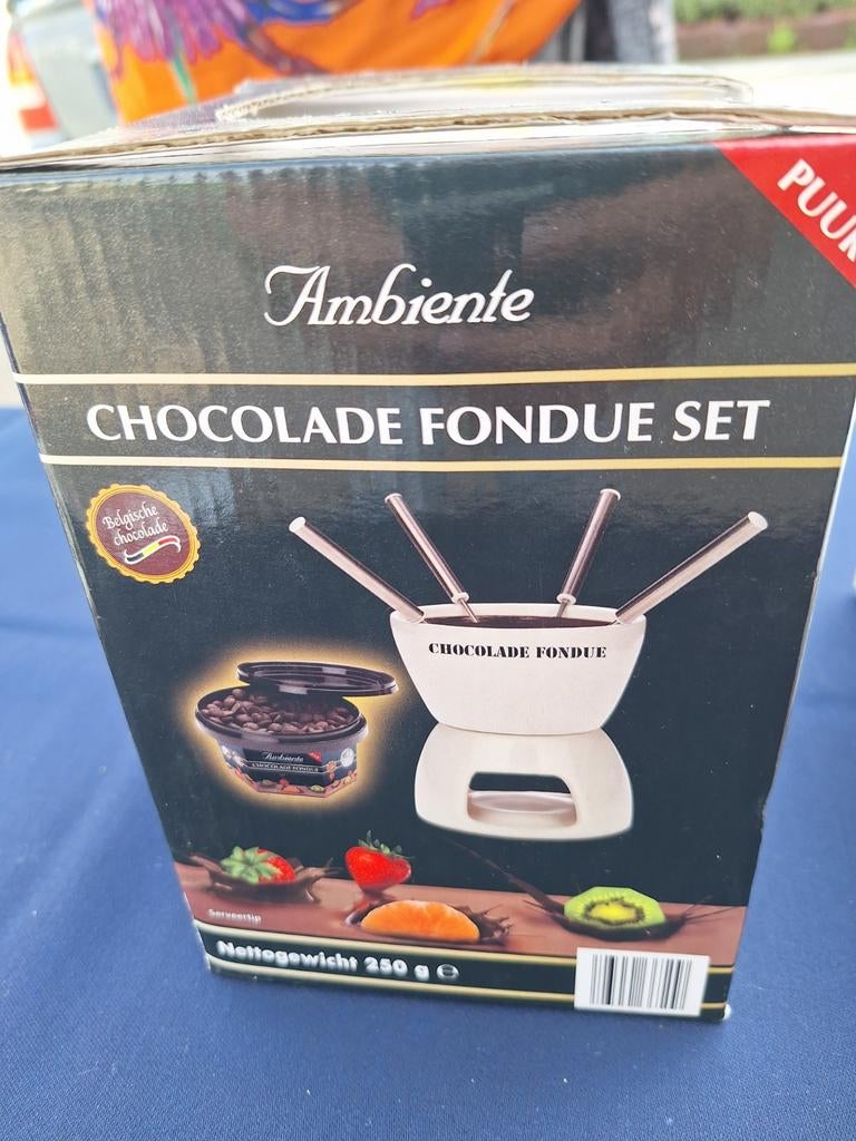 Ambiente Chocolade Fondueset - Nieuw in doos, Ophalen of Verzenden, Nieuw, Waxinelicht, Fondueset