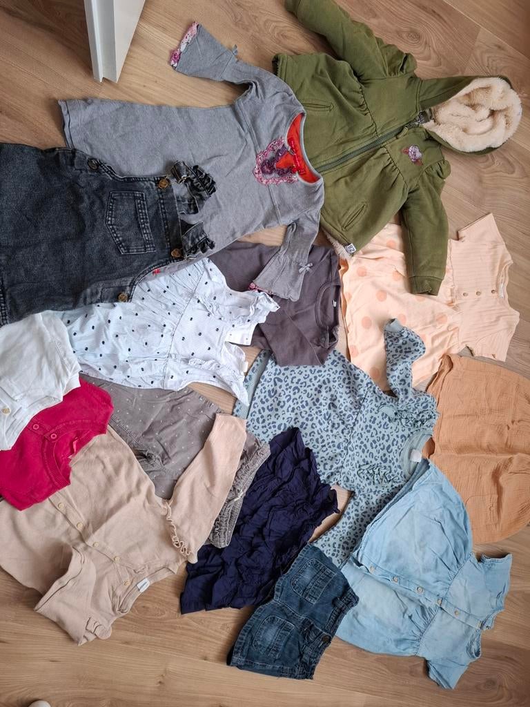 Kledingpakket meisje maat 86, o.a. jurkjes, borgvest, Ophalen of Verzenden, Gebruikt, Meisje, Jurkje of Rokje
