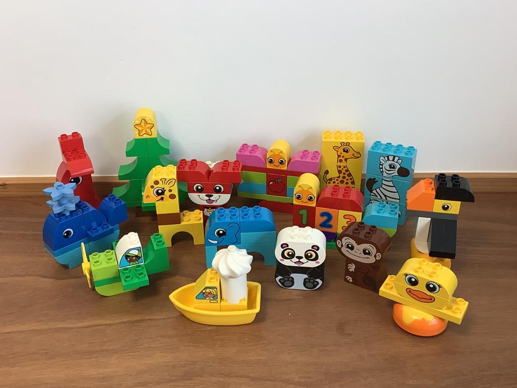 Duplo 98 diverse blokken dieren, Kinderen en Baby's, Speelgoed | Duplo en Lego, Ophalen of Verzenden, Zo goed als nieuw, Losse stenen