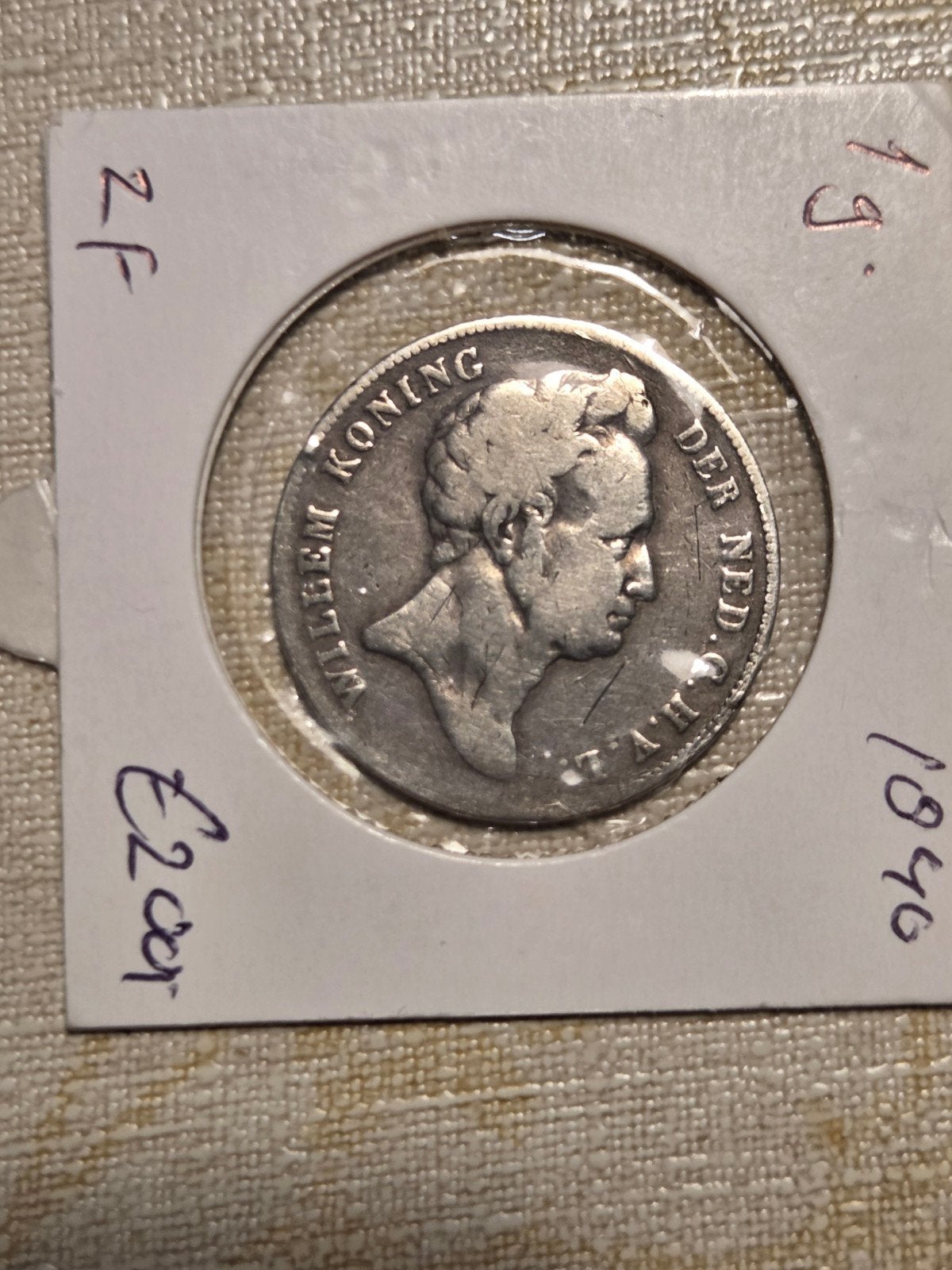 Zilveren 1 Gulden Munt Willem I 1840, Ophalen of Verzenden