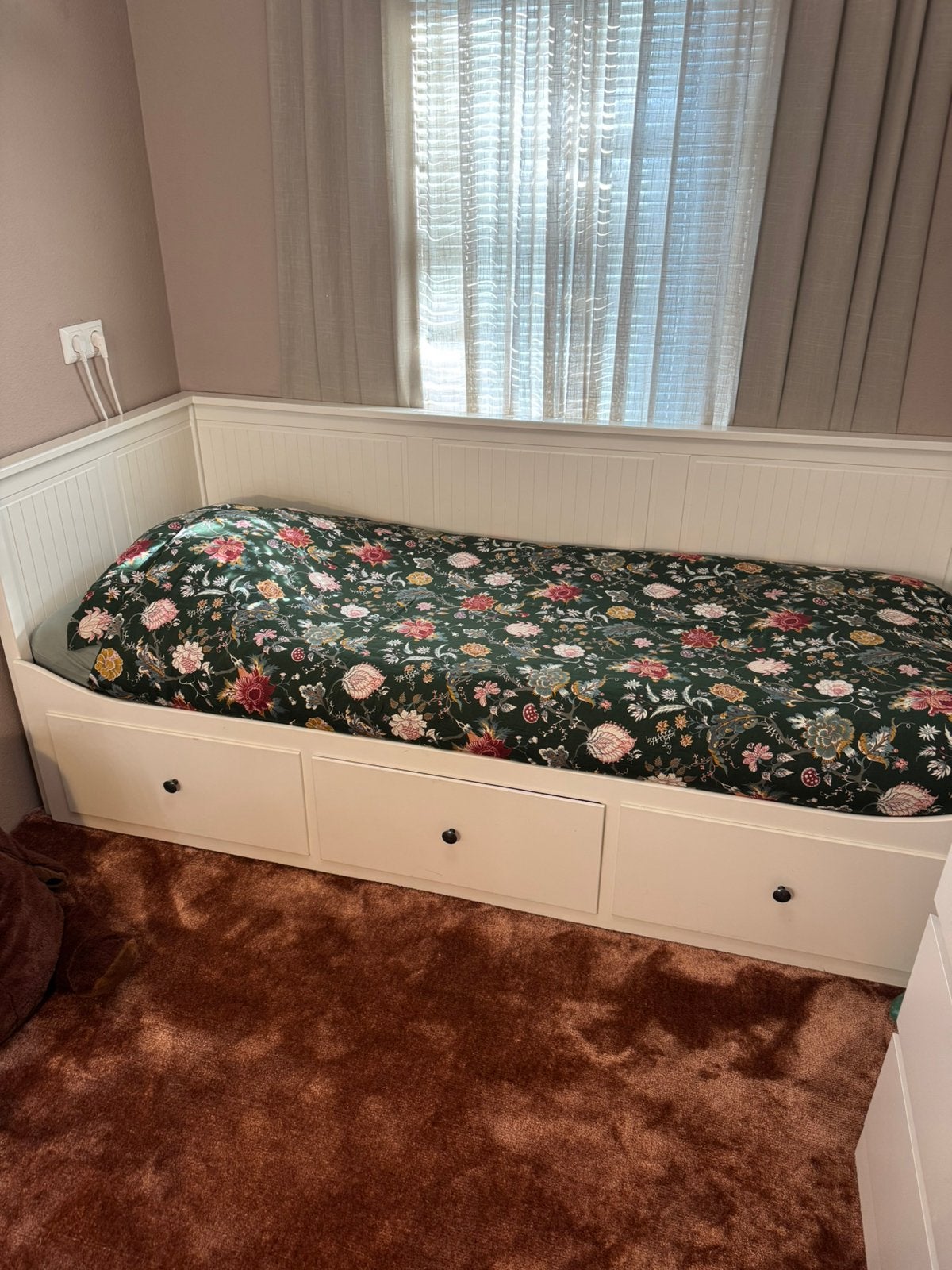 Bed 80x200, Eenpersoons, Wit, Ophalen of Verzenden, Zo goed als nieuw
