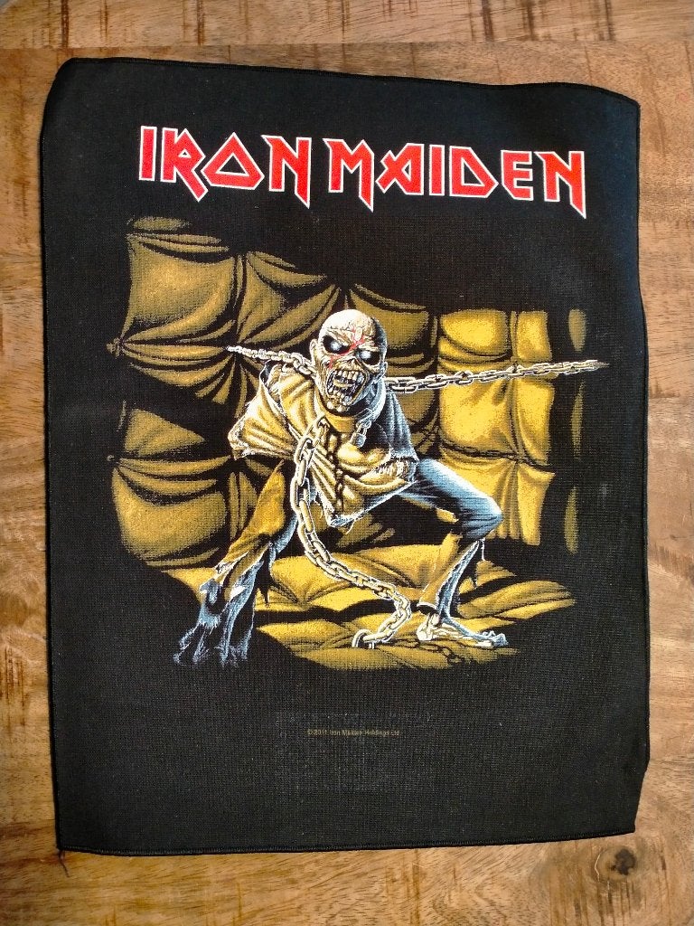 Iron Maiden piece of Mind 2011 backpatch metal back patch, Ophalen of Verzenden, Gebruikt, Kleding