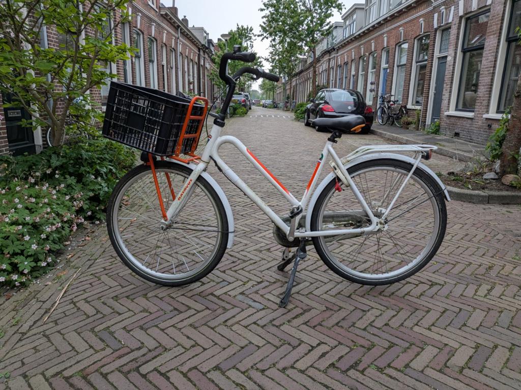 Postcodeloterij fiets Batavus damesfiets bakfiets, Fietsen en Brommers, Fietsen | Cruisers en Lowriders, Gebruikt, Staal, Ophalen of Verzenden