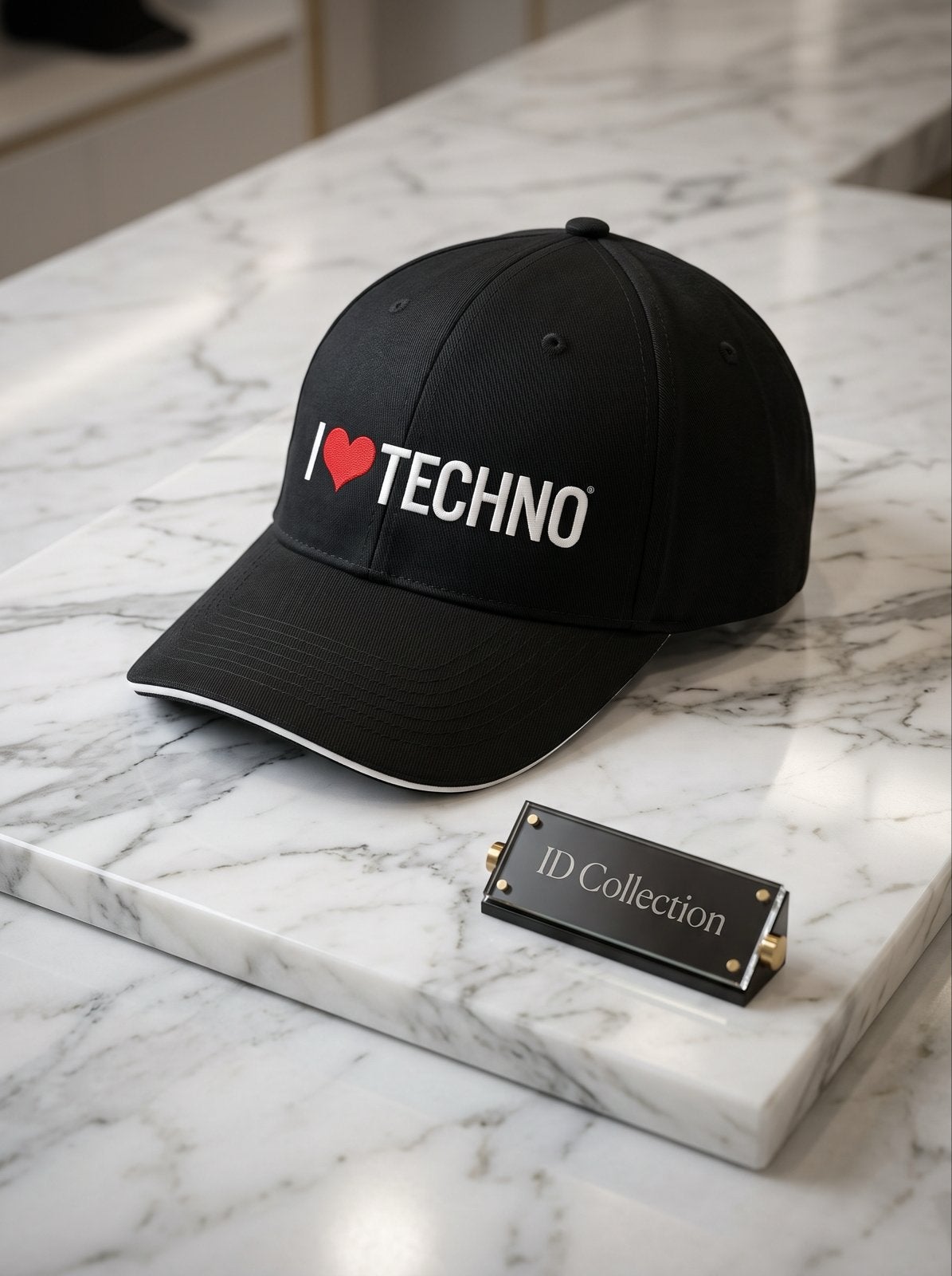 ID Collection 5-Panel Katoenen Pet - "I Love Techno", Ophalen of Verzenden, Nieuw, One size fits all, Pet