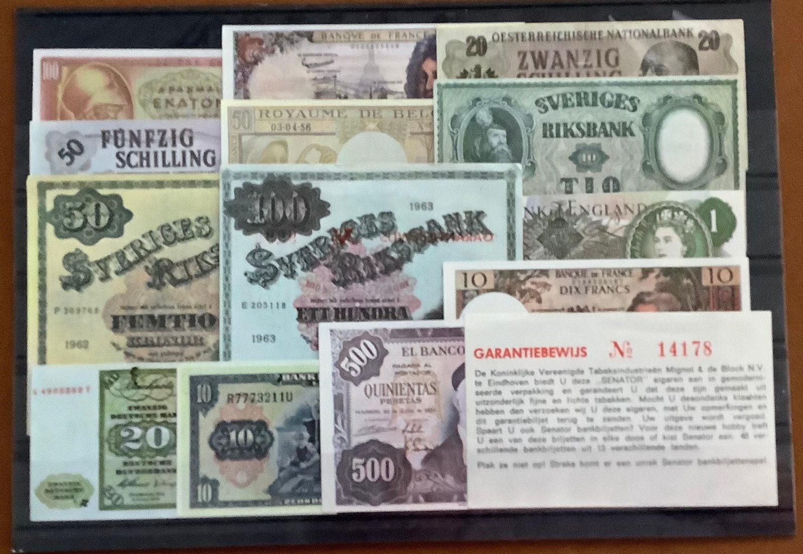 Garantie-bankbiljetten SENATOR sigaren, Ophalen of Verzenden, Zo goed als nieuw, Sigarenbandjes