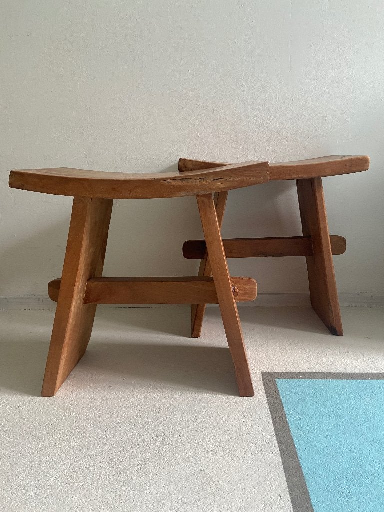 Hardhouten duurzame kruk, Ophalen, Zo goed als nieuw, Hout, Boho