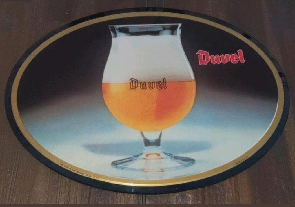 Origineel vintage duvel wandbord. Perfect voor de man cave, Ophalen of Verzenden, Reclamebord, Plaat of Schild, Duvel
