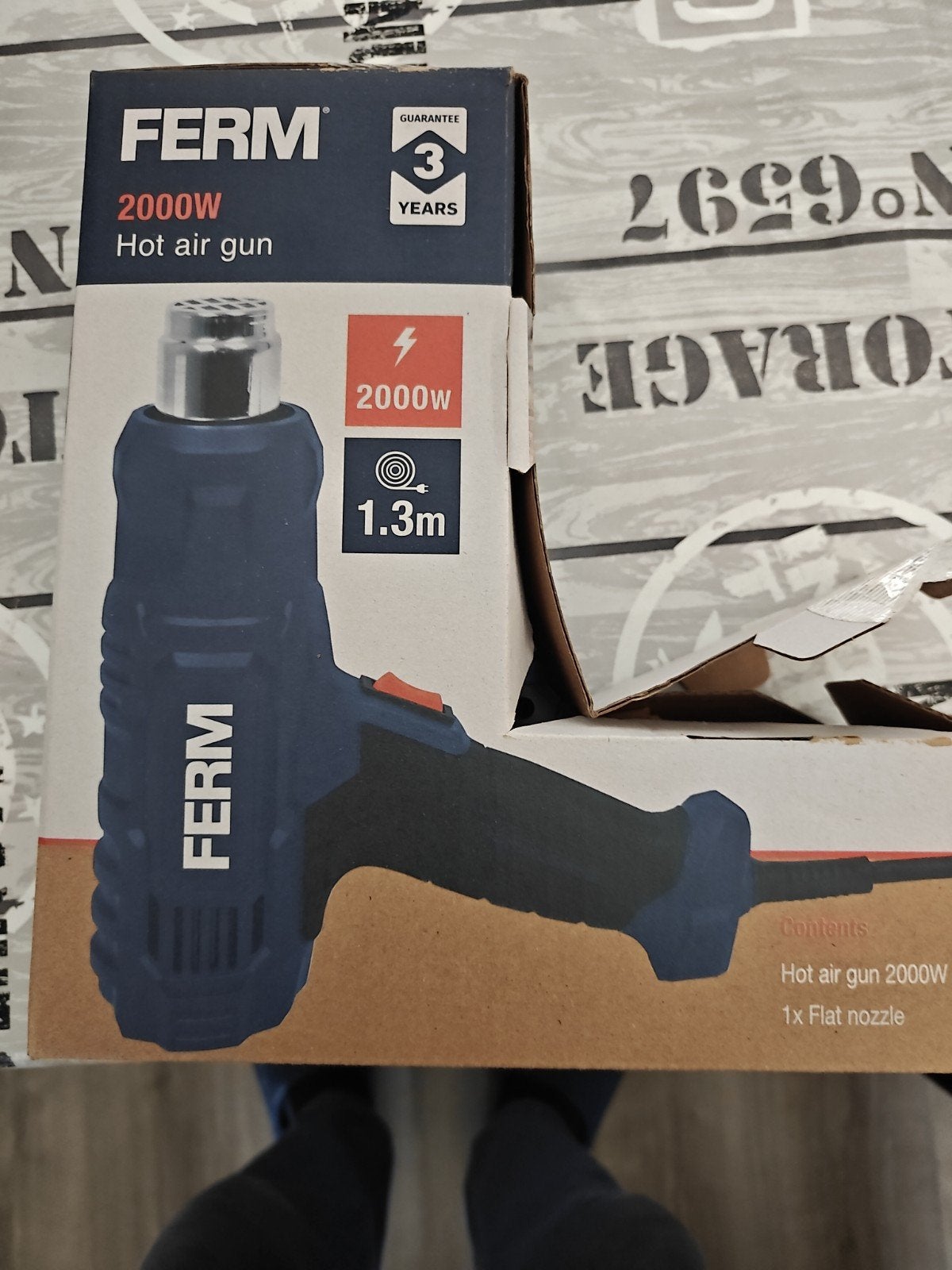 Ferm Hetelucht Verfbrander 2000W - Nieuw in doos, Ophalen of Verzenden, Nieuw, Overige typen, Ferm