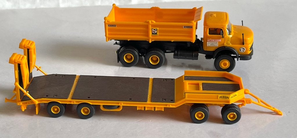 Kibri: Mercedes Rundhauber met dieplader, Ophalen of Verzenden, Gebruikt, Bus of Vrachtwagen, Overige merken