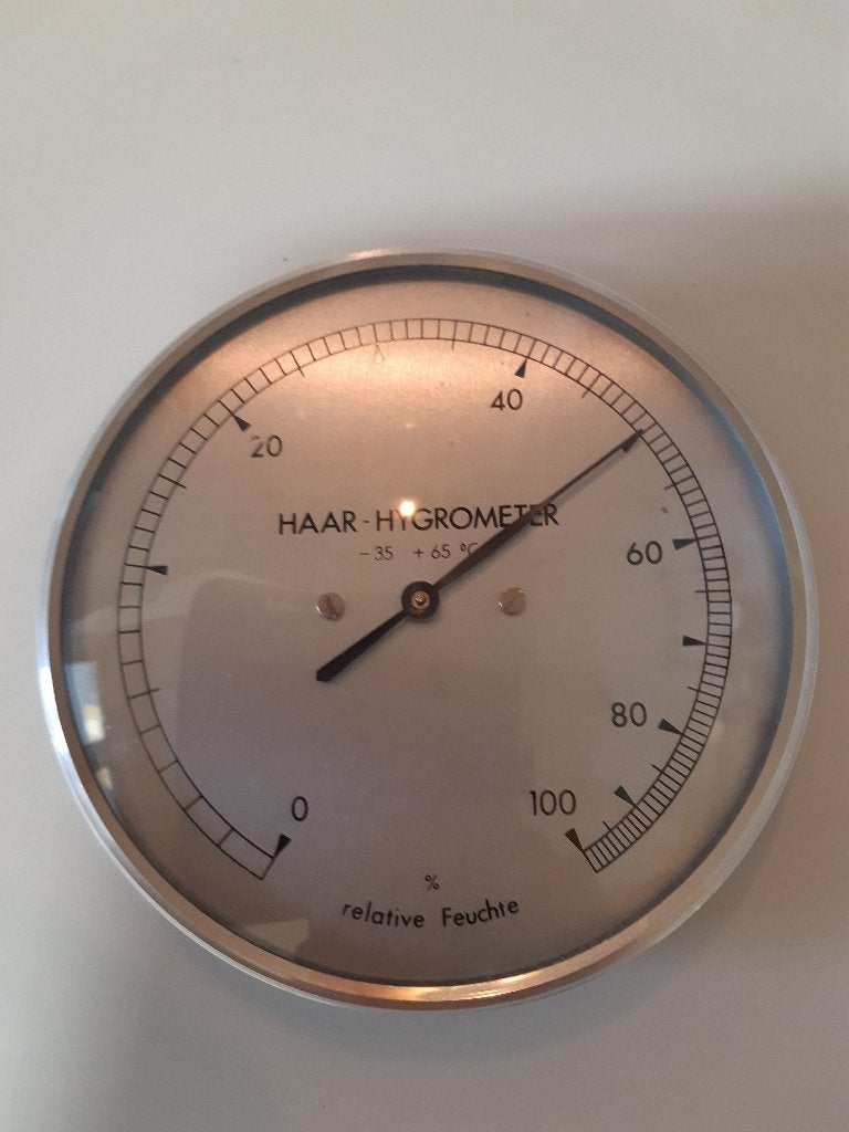 Vintage Precisie Haar-Hygrometer – Luchtvochtigheidsmeter, Ophalen of Verzenden, Nieuw, Barometer