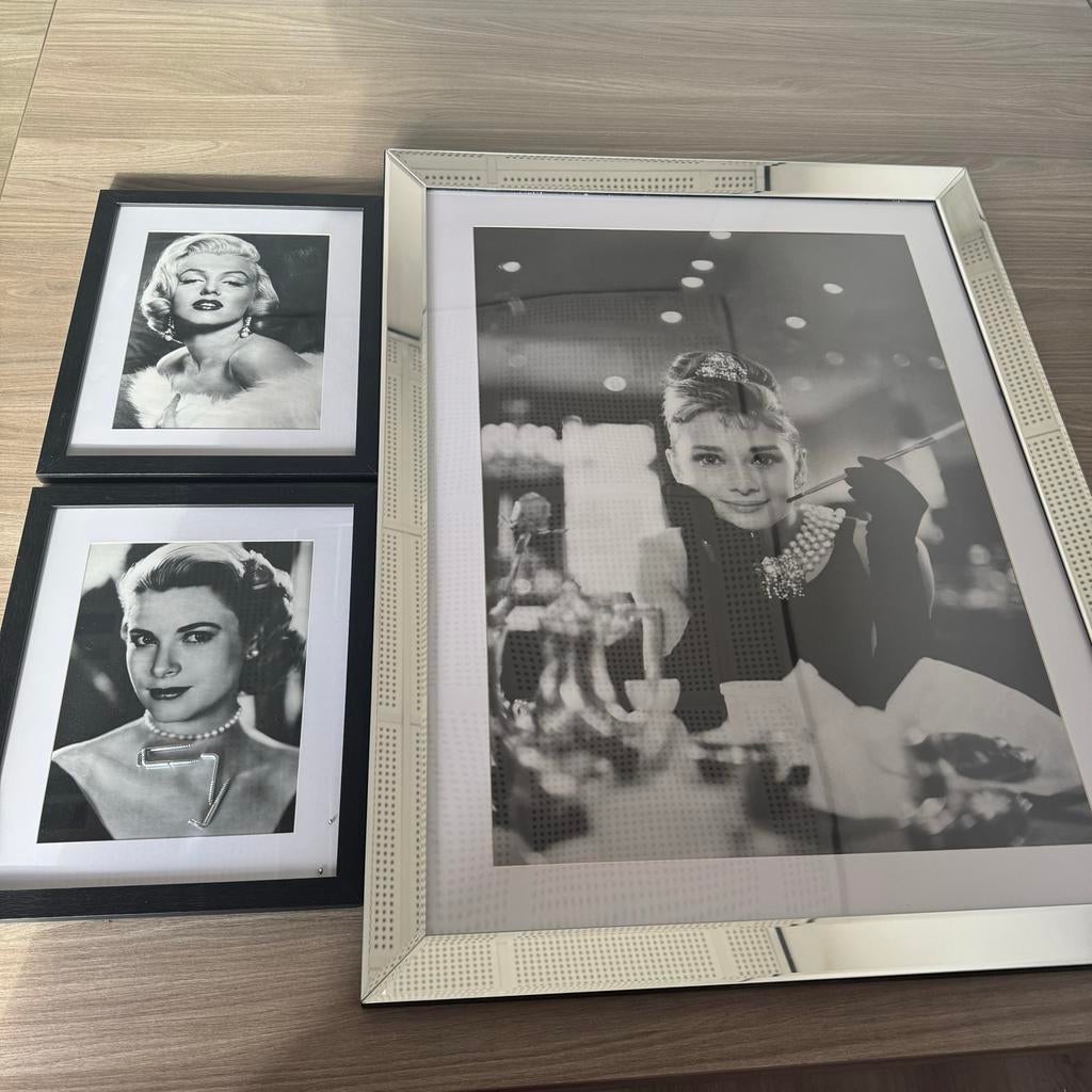 Fotolijsten zwart/wit, Huis en Inrichting, Woonaccessoires | Lijsten, Ophalen, Overige materialen, Minder dan 50 cm, Gebruikt