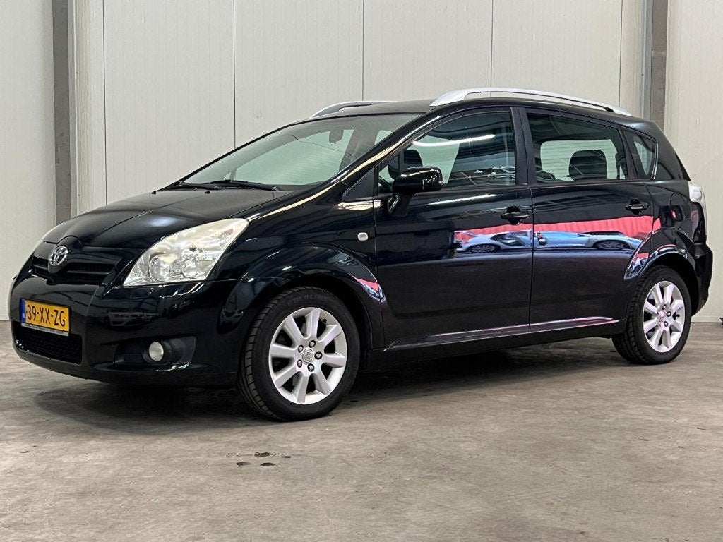Toyota Corolla Verso 1.8 /AIRCO/STOELVERWARMING/ZWART/NAP, Auto's, Toyota, Zwart, 4 cilinders, 129 pk, Zwart
