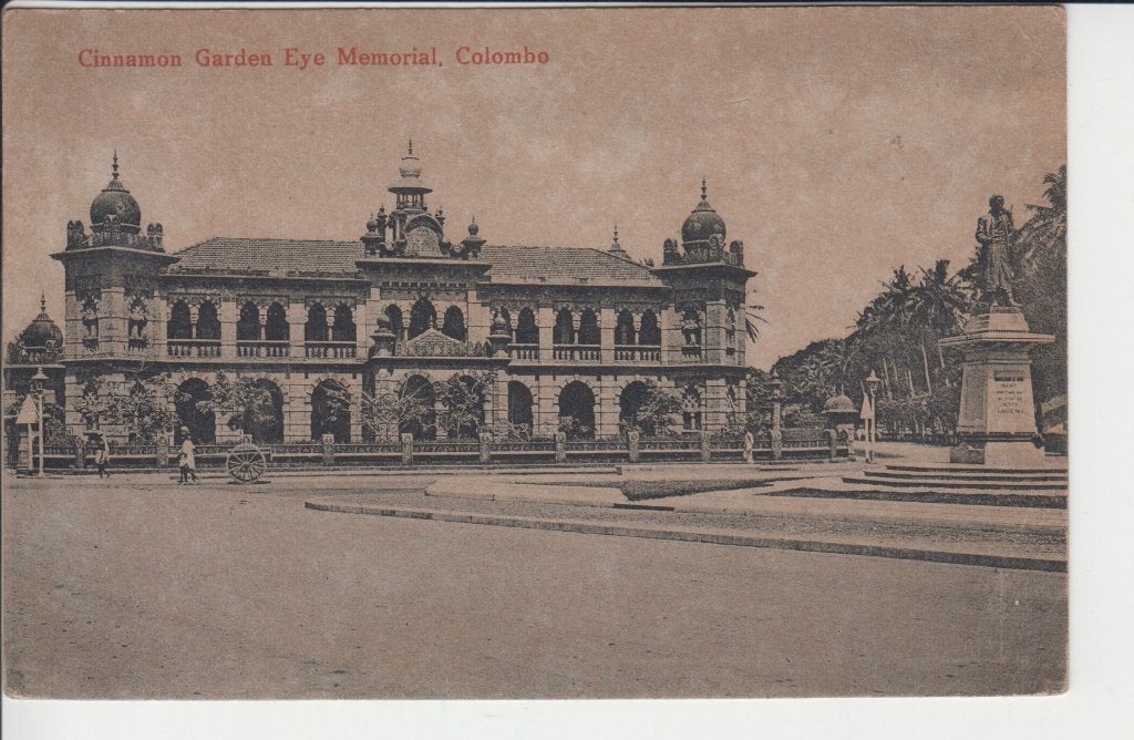 D018 briefkaar Ceylon Colombo Cinnamon garden eye jaren 30, Verzamelen, Ophalen of Verzenden, 1920 tot 1940, Gelopen, Buiten Europa