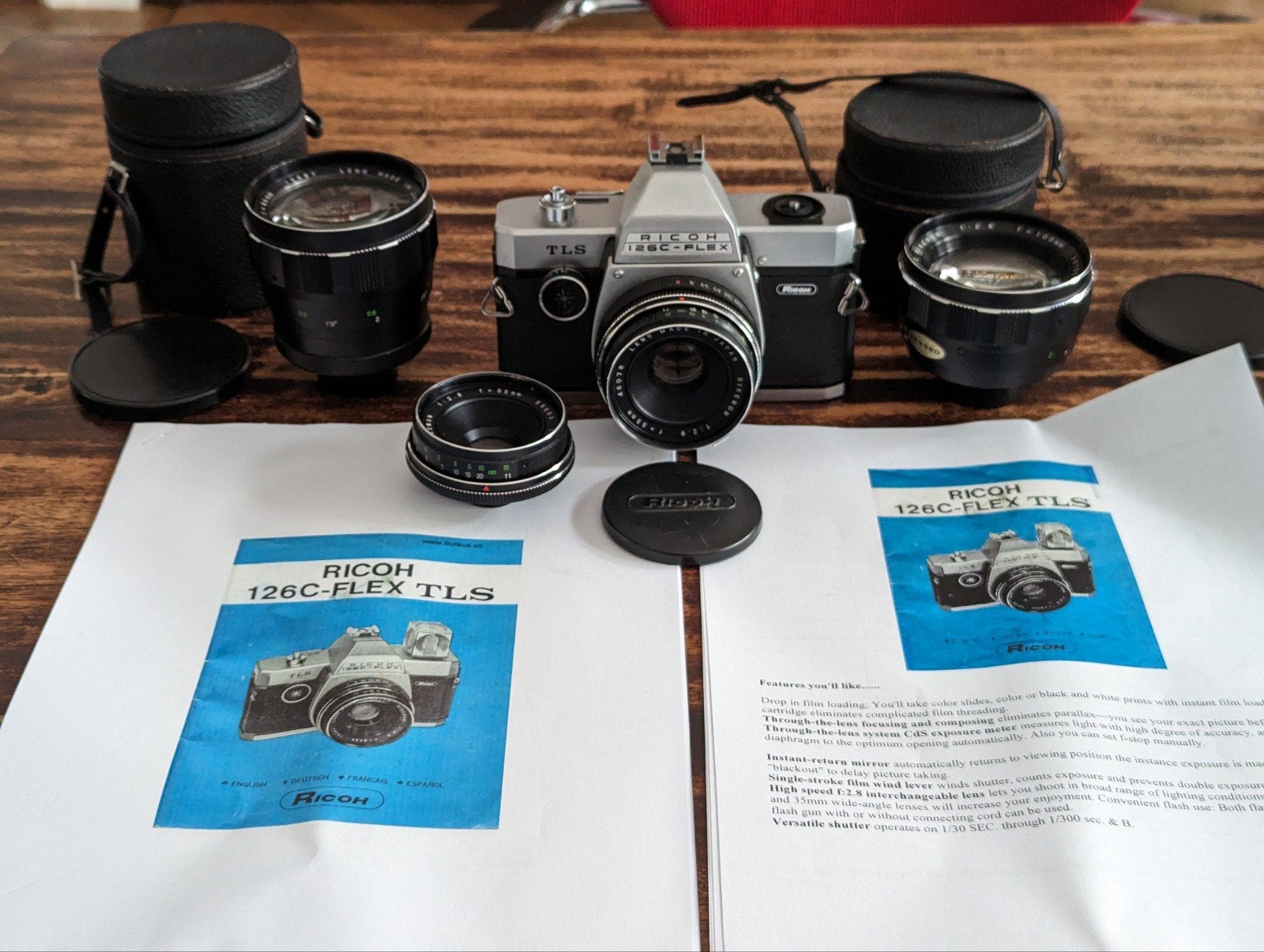Ricoh126C-Flex TLS objectieven set 2,8 35mm, 55mm en 100mm., Ophalen of Verzenden, 1960 tot 1980, Fototoestel