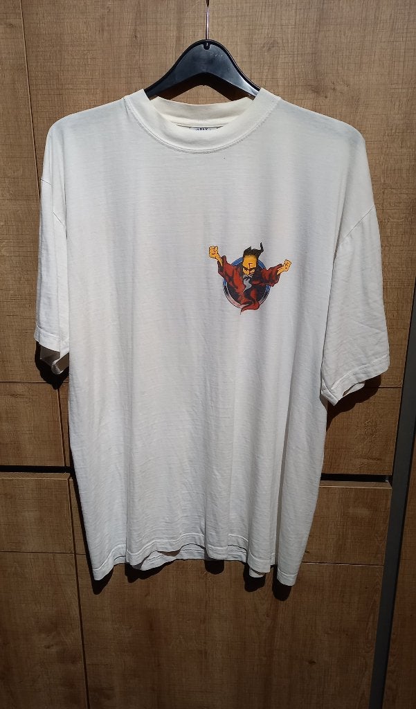 ID&T Wizard T-shirt wit 90s, Thunderdome, Wit, Maat 56/58 (XL), Ophalen of Verzenden