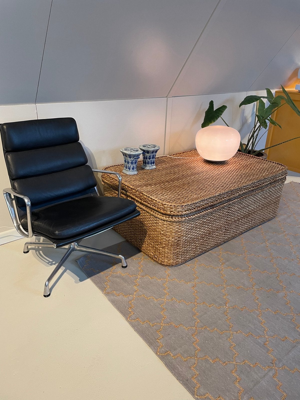 Vintage rotan kist/opbergbox - Handgemaakt, Ophalen