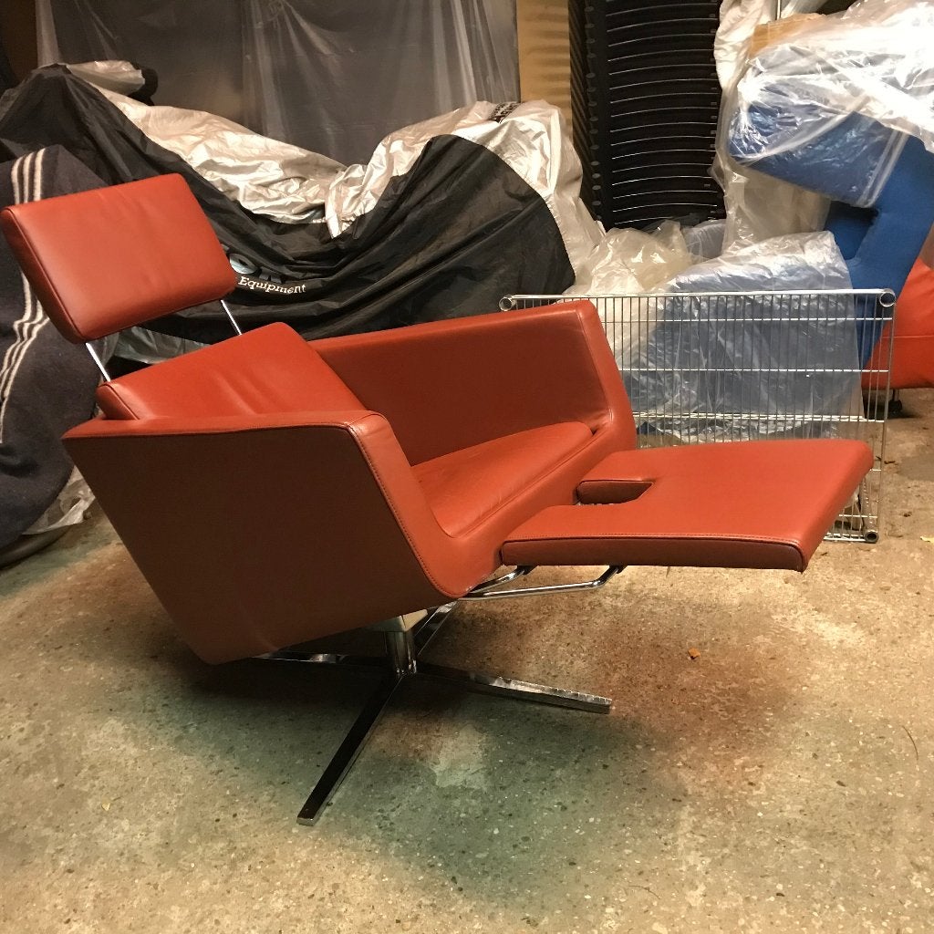 FSM Pavo Shelby design fauteuil stoel donkerrood vintage, Ophalen, Gebruikt, Nvt, Nvt