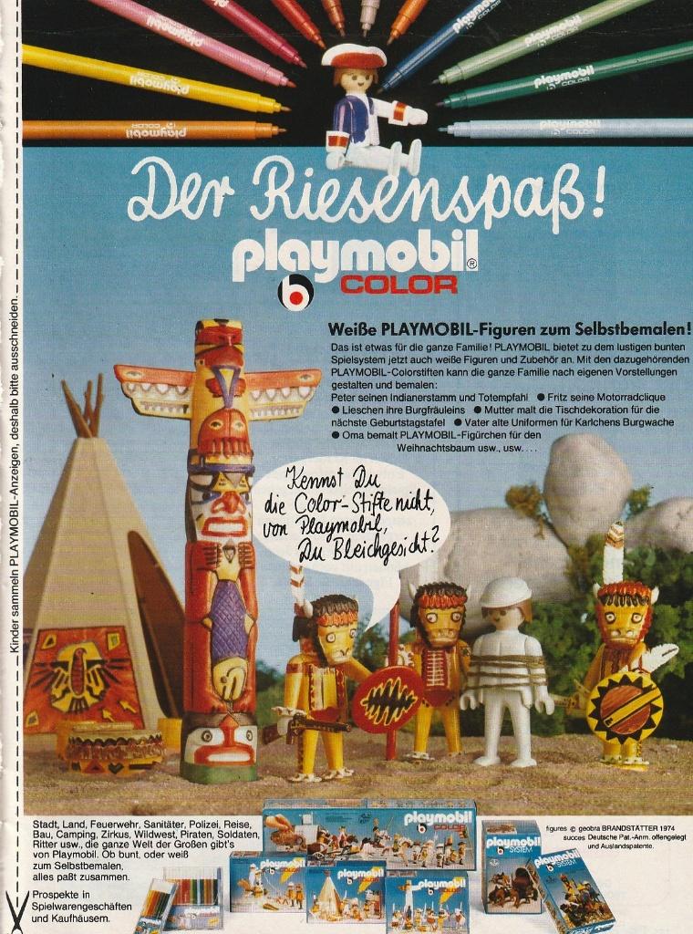 Retro reclame 1978 Playmobil speelgoed indianen totempaal, Verzenden, Overige typen