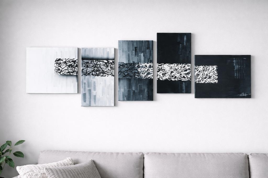 Handgeschilderd modern schilderij, Ophalen of Verzenden