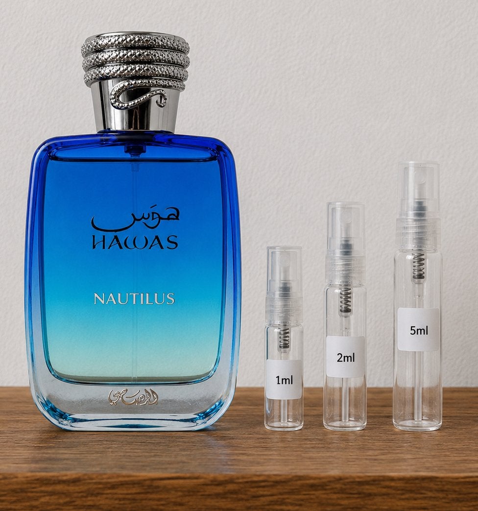 Rasasi - Hawas Nautilus samples 1-5ml, Ophalen of Verzenden, Zo goed als nieuw