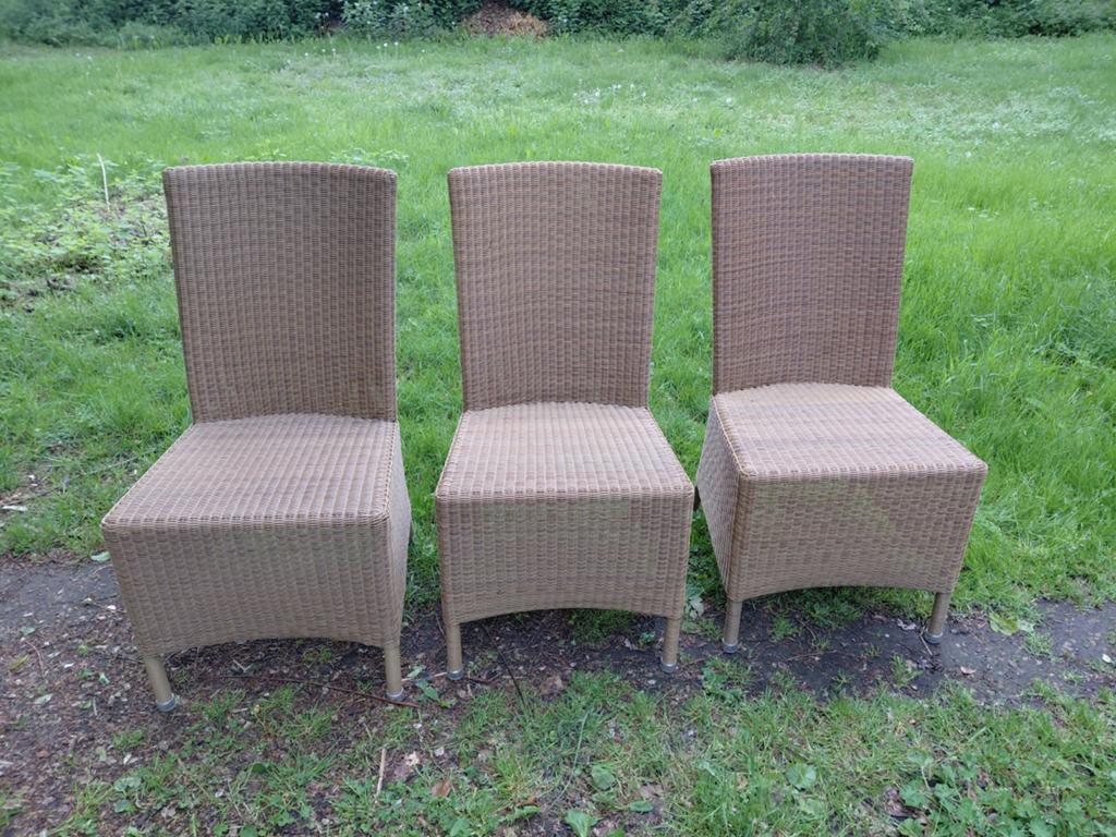 Kunstof wicker tuinstoelen, Tuin en Terras, Ophalen, Gebruikt, Kunststof