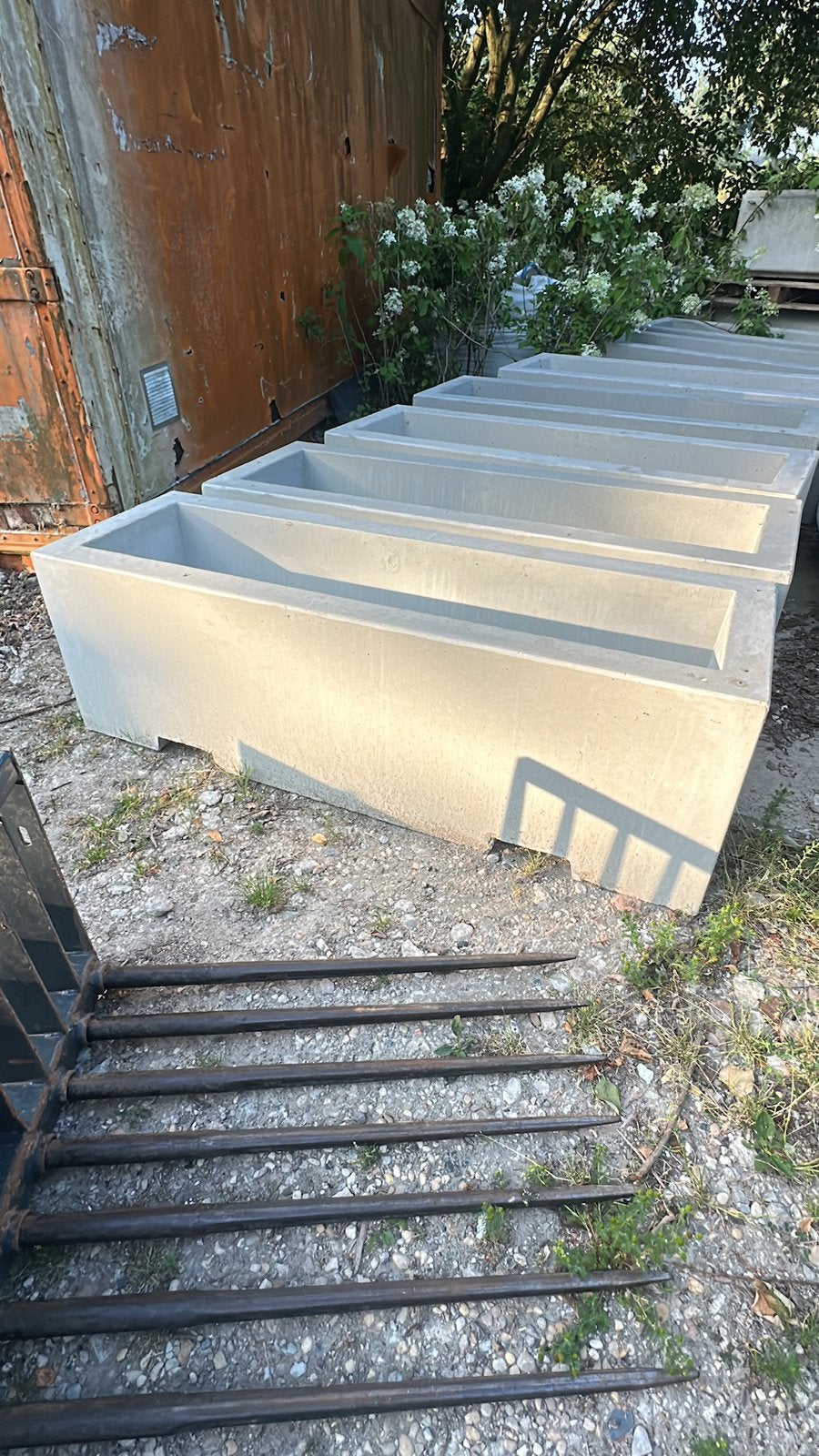 Bloembakken / partij / beton bloembak, 100 cm of meer, Nieuw, Ophalen of Verzenden, Rechthoekig