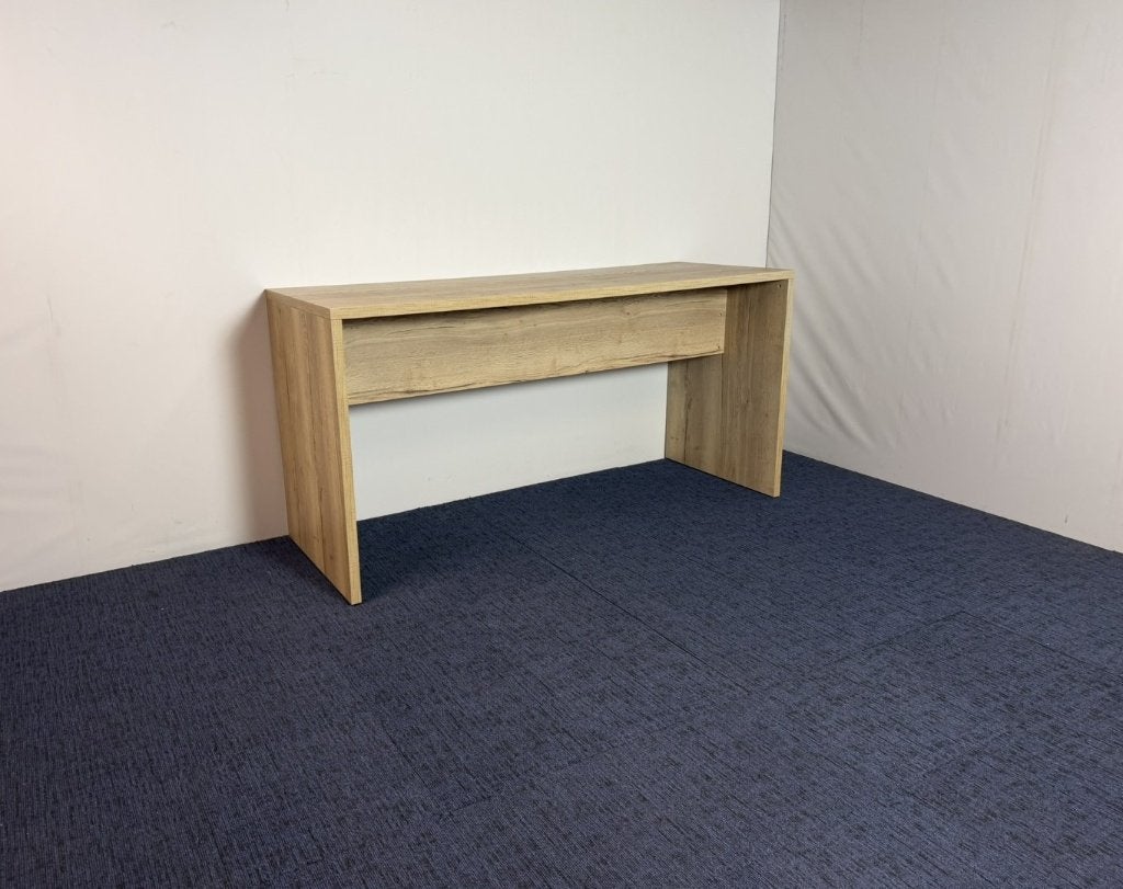Hoge vergadertafel/statafel, eiken naturel, 220 x 80 cm., Huis en Inrichting, Bureaus, Ophalen, Gebruikt