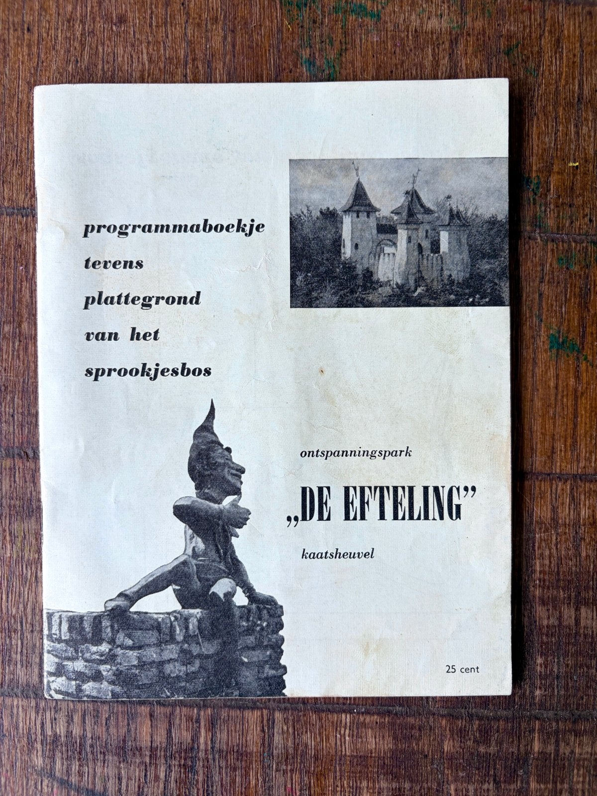 Zeldzaam blauw Efteling programmaboekje uit 1957, Verzenden, Gebruikt, Overige typen