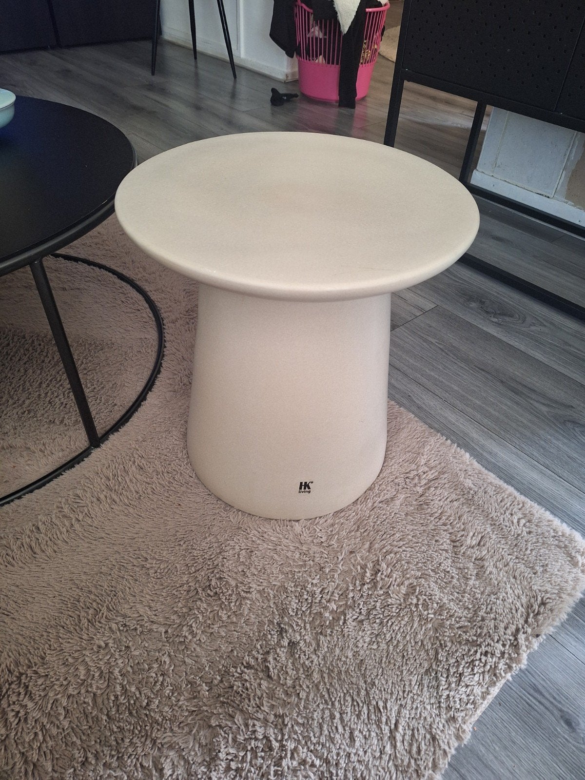 Bijzettafel van HKliving, zo goed als nieuw, Huis en Inrichting, Minder dan 55 cm, Rond, Ophalen of Verzenden, Zo goed als nieuw