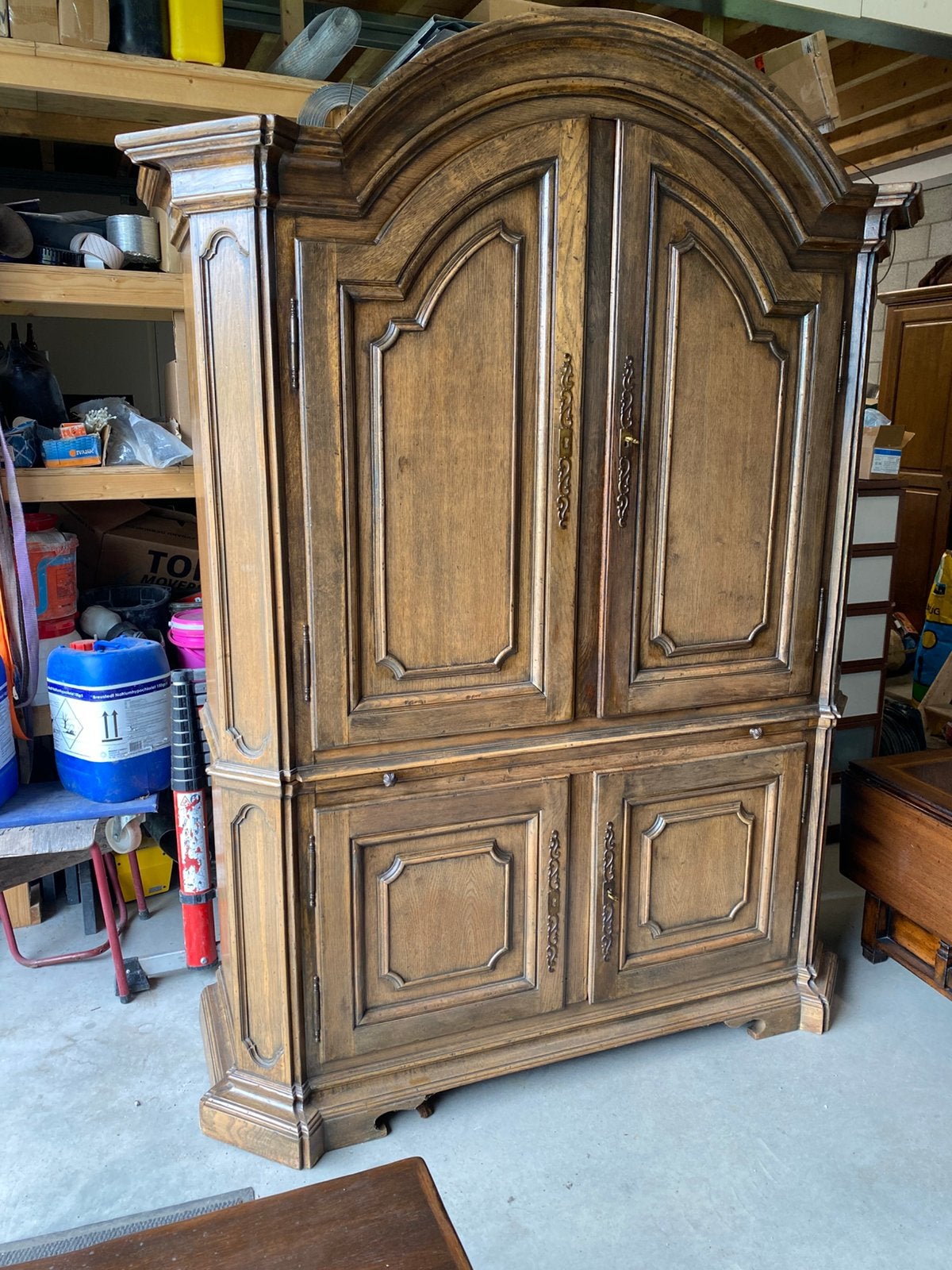Mooie oude houten kast. 2 delen!, Ophalen