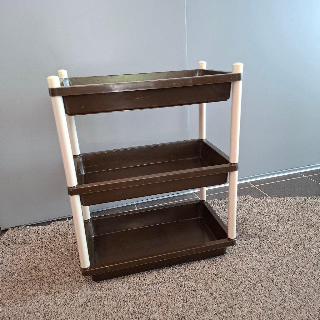 Vintage/retro etagere rek voorraadrek keukenrek, Kunststof, Ophalen of Verzenden, Meerkleurig, Overige typen