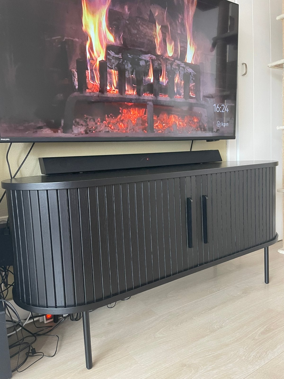 Tv meubel zwart 120cm, Huis en Inrichting, Ophalen, Zo goed als nieuw, 25 tot 50 cm, 100 tot 150 cm