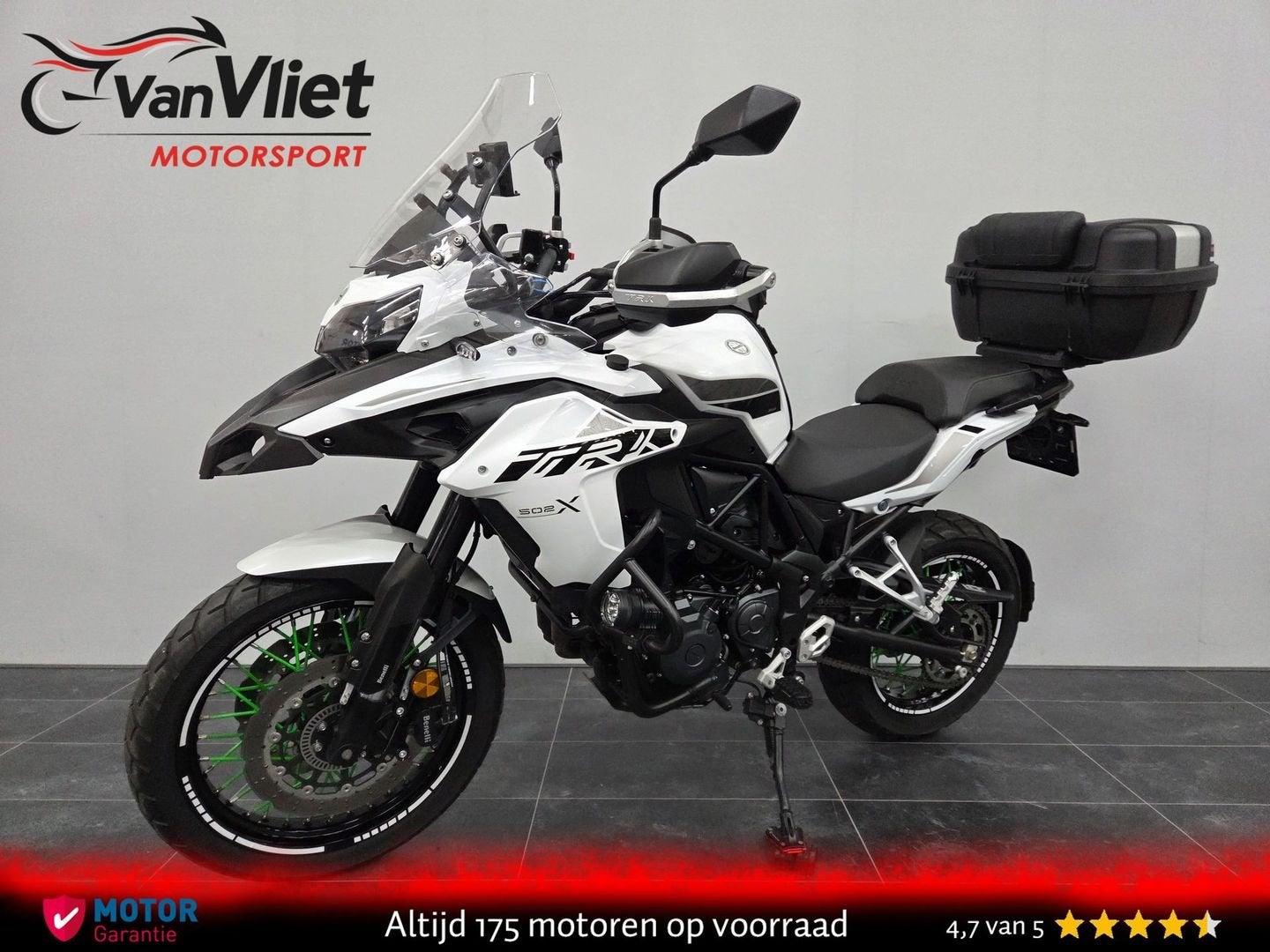 Als Nieuw.! Benelli TRK 502 X bj 2021 3 koffers 35kw a2, 2 cilinders, 499 cc, Bedrijf, Onbekend