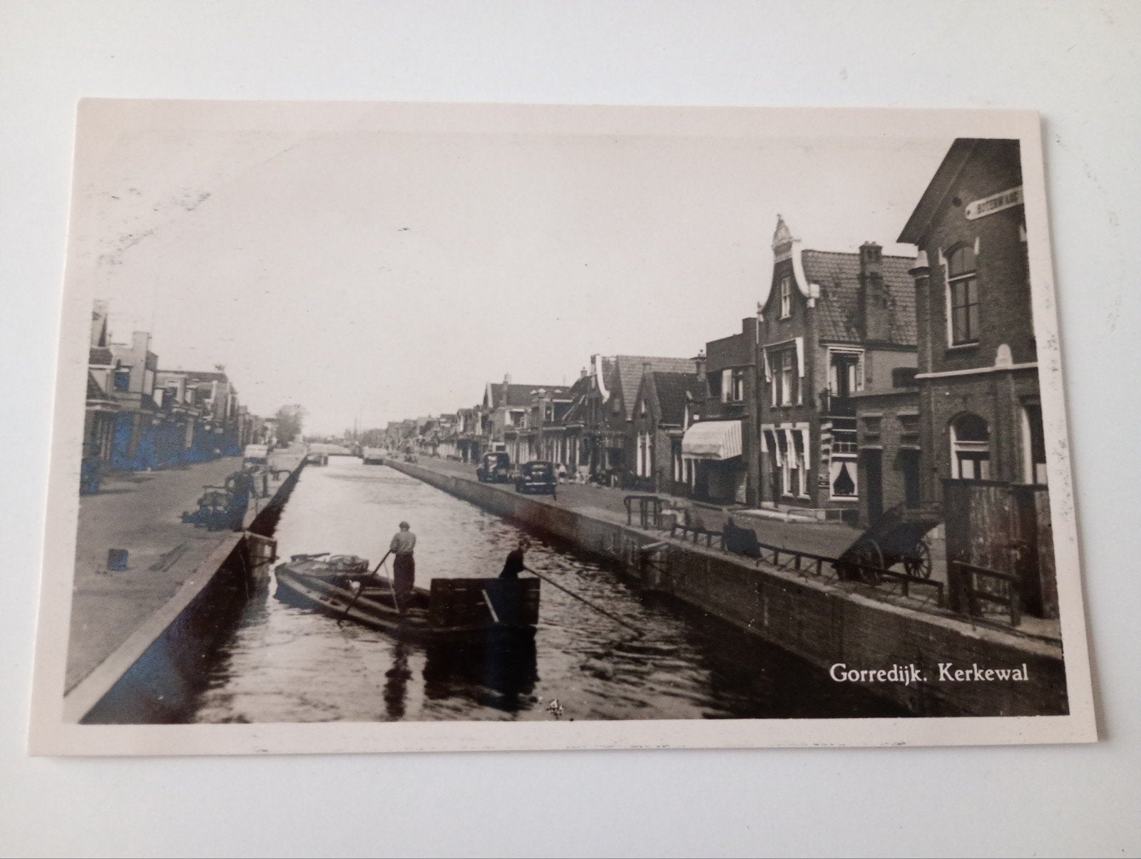 Gorredijk Kerkewal met Scheepvaart, Ophalen of Verzenden, 1940 tot 1960, Ongelopen, Friesland