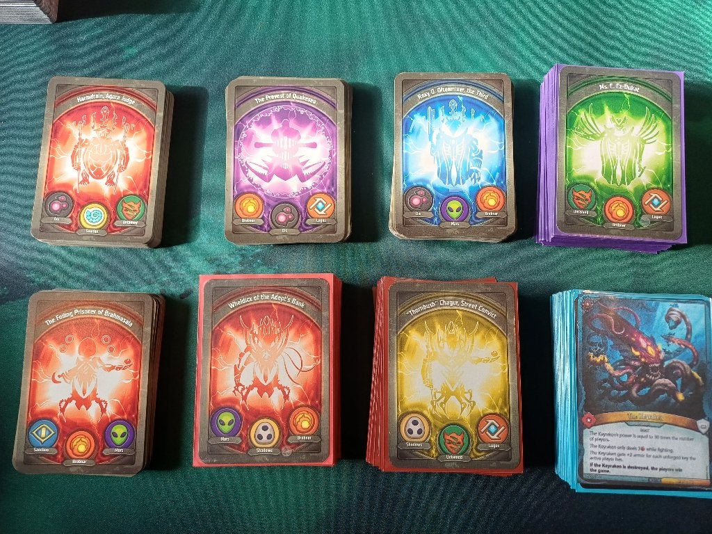 Keyforge decks (7) plus Keyraken solo/coop deck, Ophalen of Verzenden