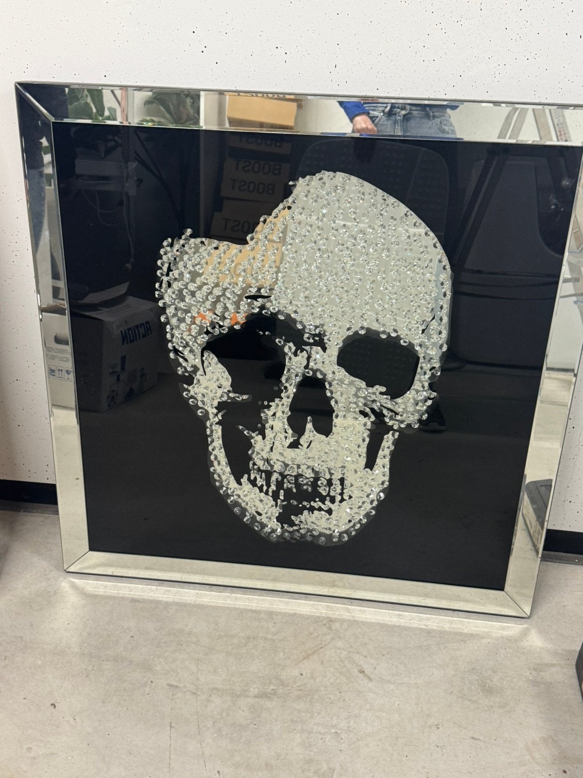 KARE Design Diamond Skull XXL – 100x100 cm – glaskristallen, Ophalen of Verzenden
