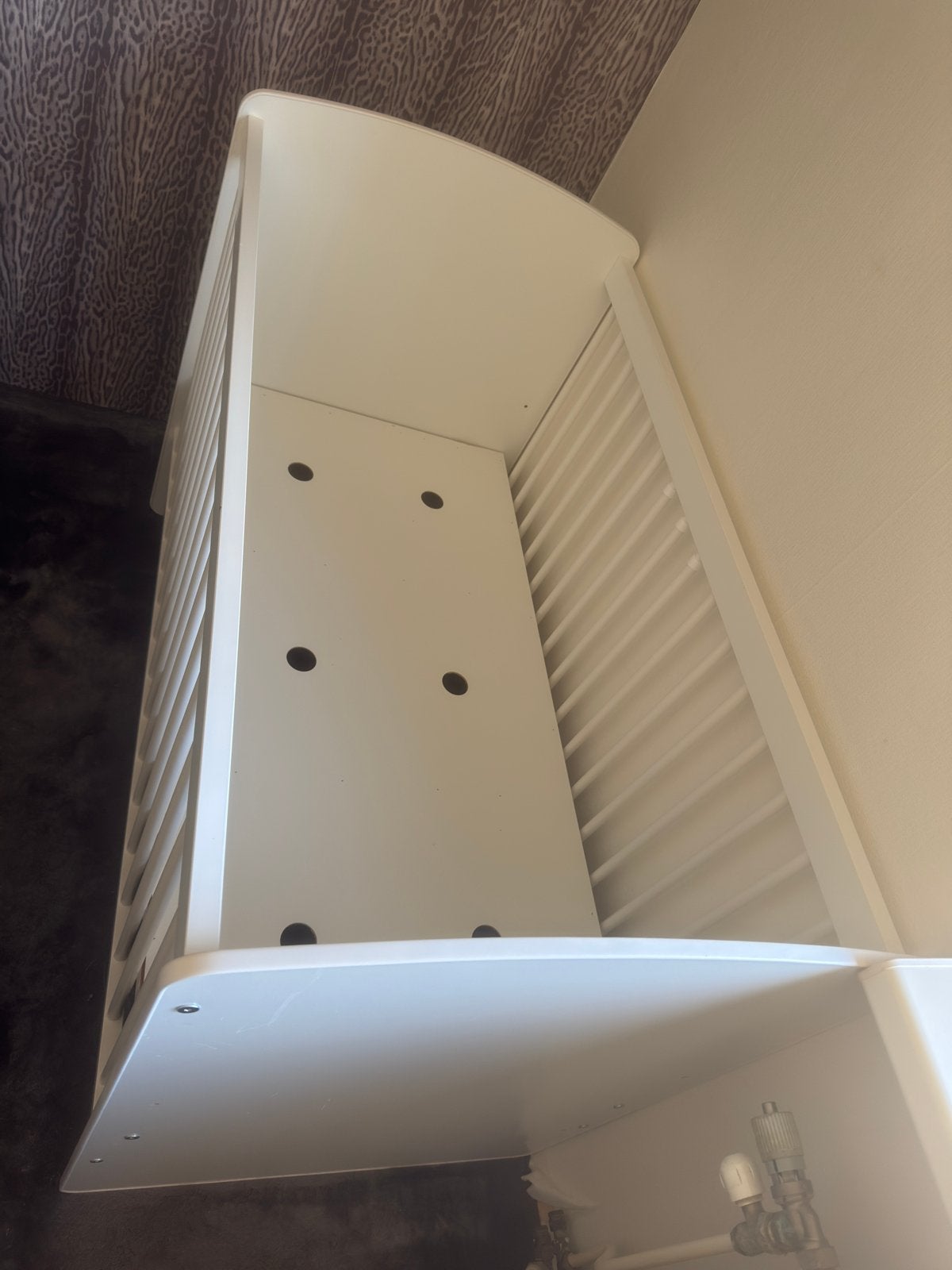 Babybedje 60x120 cm – wit – zonder matras, Ophalen, Zo goed als nieuw, Ledikant