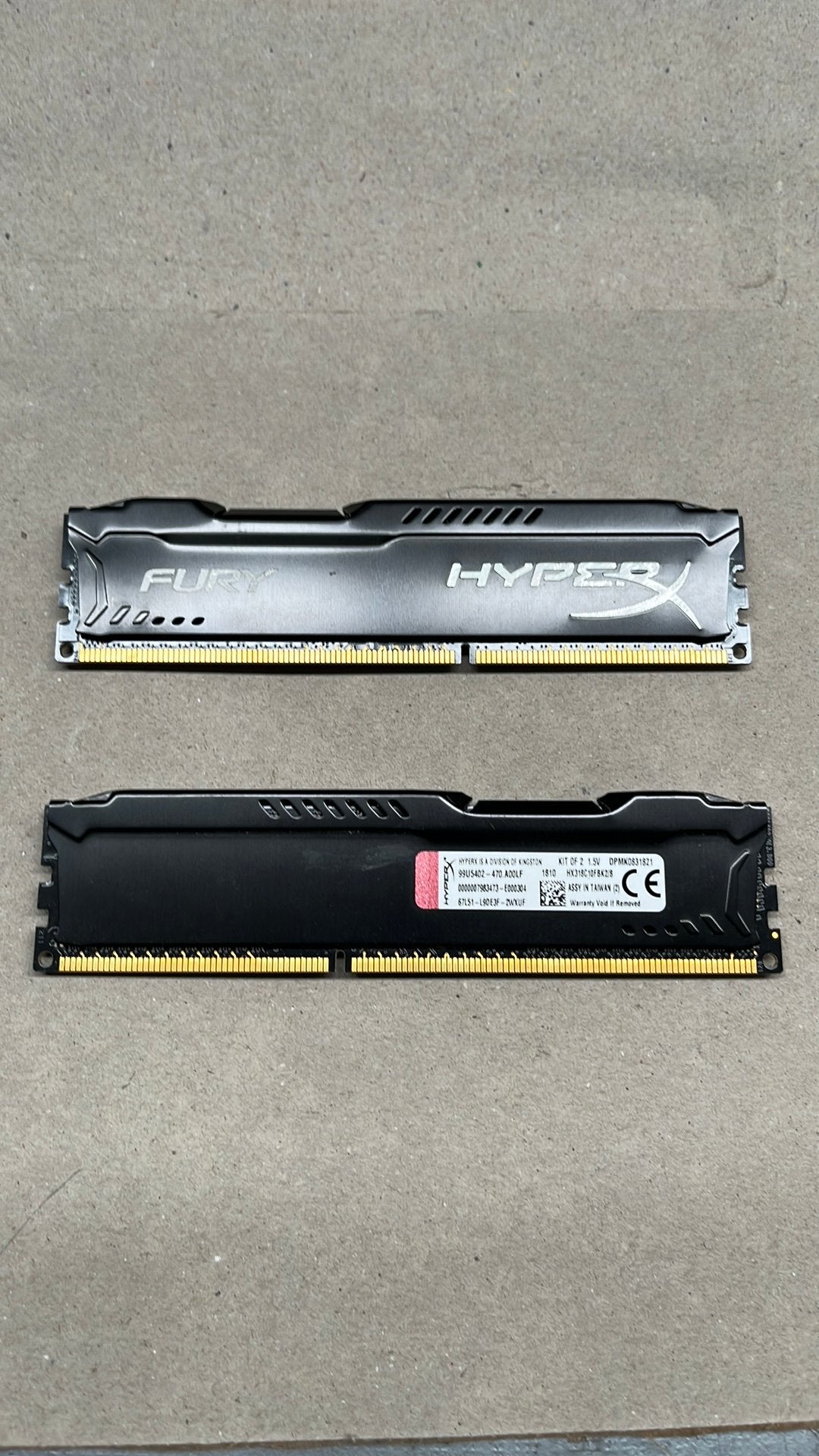 HyperX Fury DDR3 RAM 8GB (2x4GB) 1866MHz, DDR3, Ophalen of Verzenden, Zo goed als nieuw, Onbekend